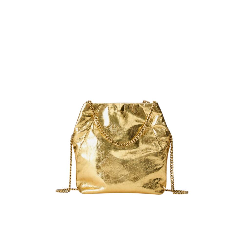 VERONICA BEARD Small Slouch Leather Shoulder Bag in Gold